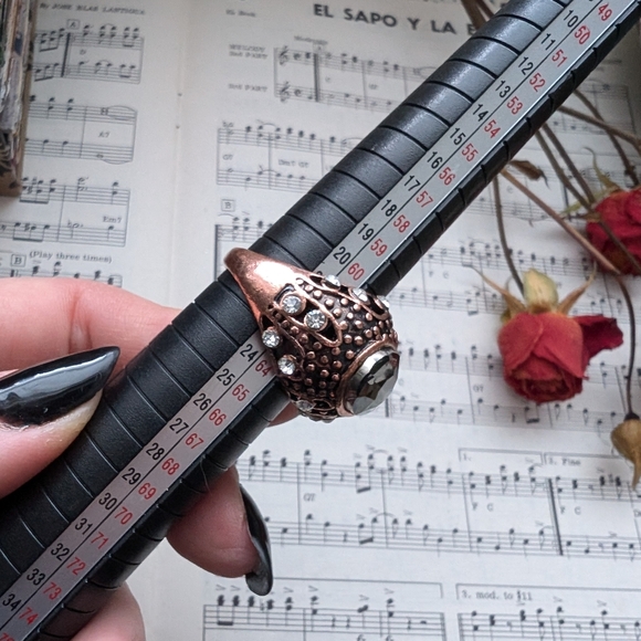 Vintage Copper and Silver Statement Ring Size 10 - Picture 9 of 11